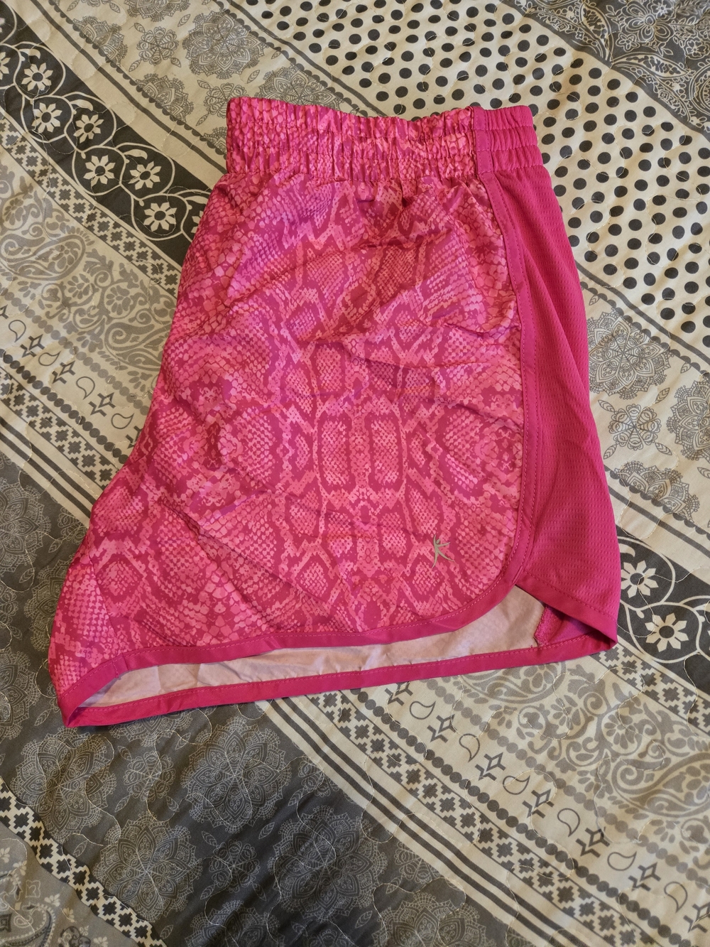 Danskin Hot Pink Snake-Print Swim/workout Shorts Size Small 4/6